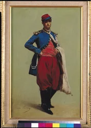 Porträt von Claude Monet (1840-1926) in Uniform, 1861